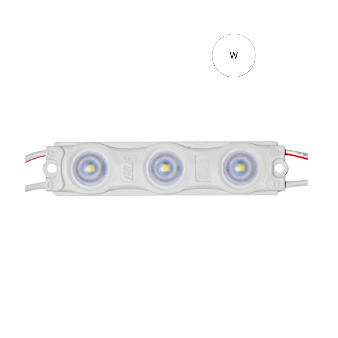 Белый ELF PRO 3SMD діоди 2835 std, с линзой, 160гр.,12В, IP 65, 1
