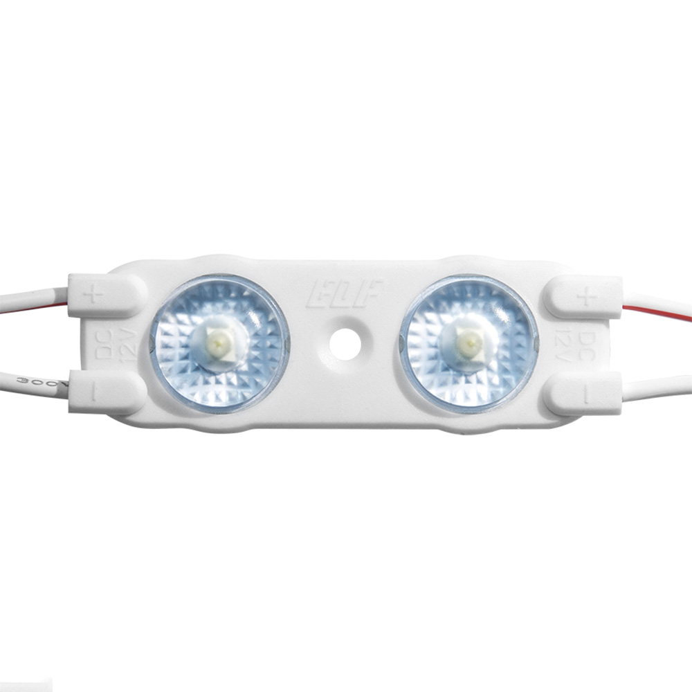 Белый ELF VIVO-2019, 2SMD 2835, с линзой,12В, IP67, 100 лм, 0.70Вт