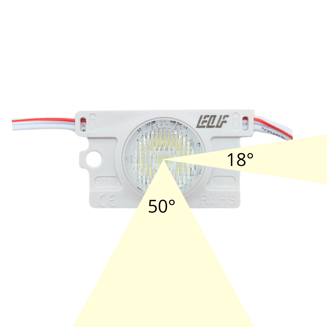 Белый ELF EDGE-130 (торцевой), 18х50°, 1.4Вт, IP65 Светодиодный